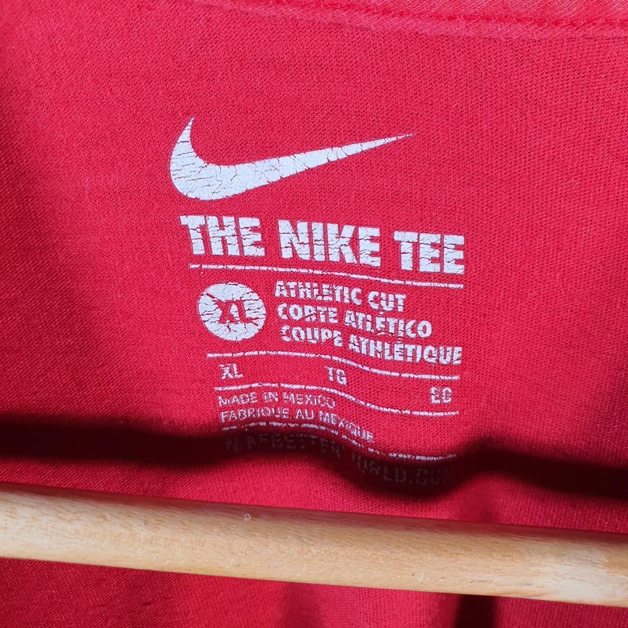 Vintage Nike Club All Over Print AOP T Shirt Men’s XL Red Swoosh Logo Athletic Big Fish Vintage