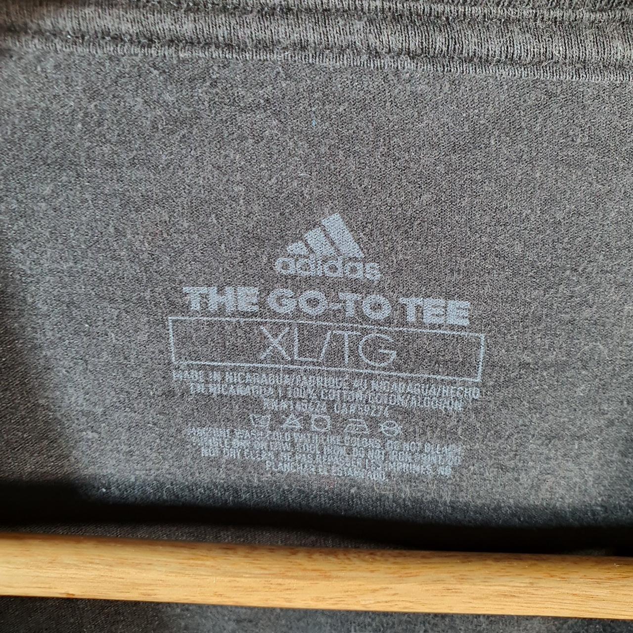 Vintage Adidas Go Tee T Shirt Men’s XL Black Three Stripes Logo Athletic