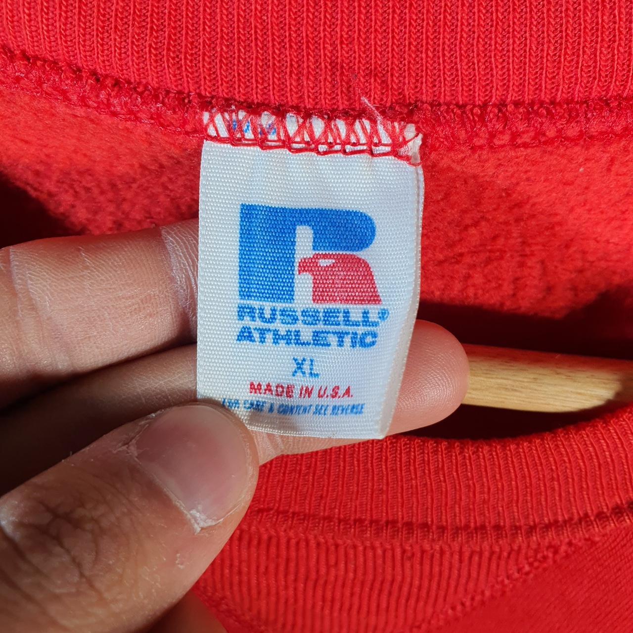 Vintage Russell Athletic Moose Wyoming USA Sweatshirt Men’s XL Red Pullover