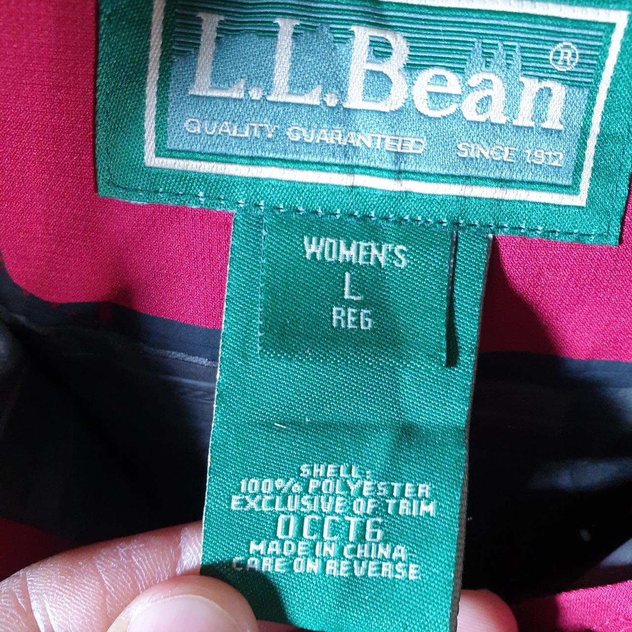 Vintage L.L. Bean Outdoors Nylon Jacket Womens Large Red Waterproof