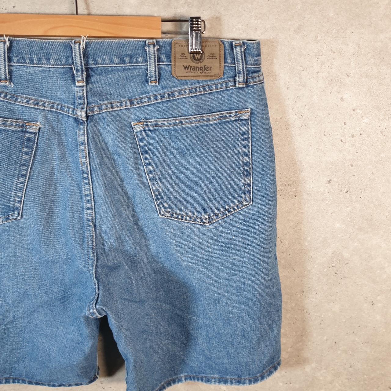 Vintage Wrangler Denim Shorts Jorts Cargo Men’s W38 Blue Baggy Cotton