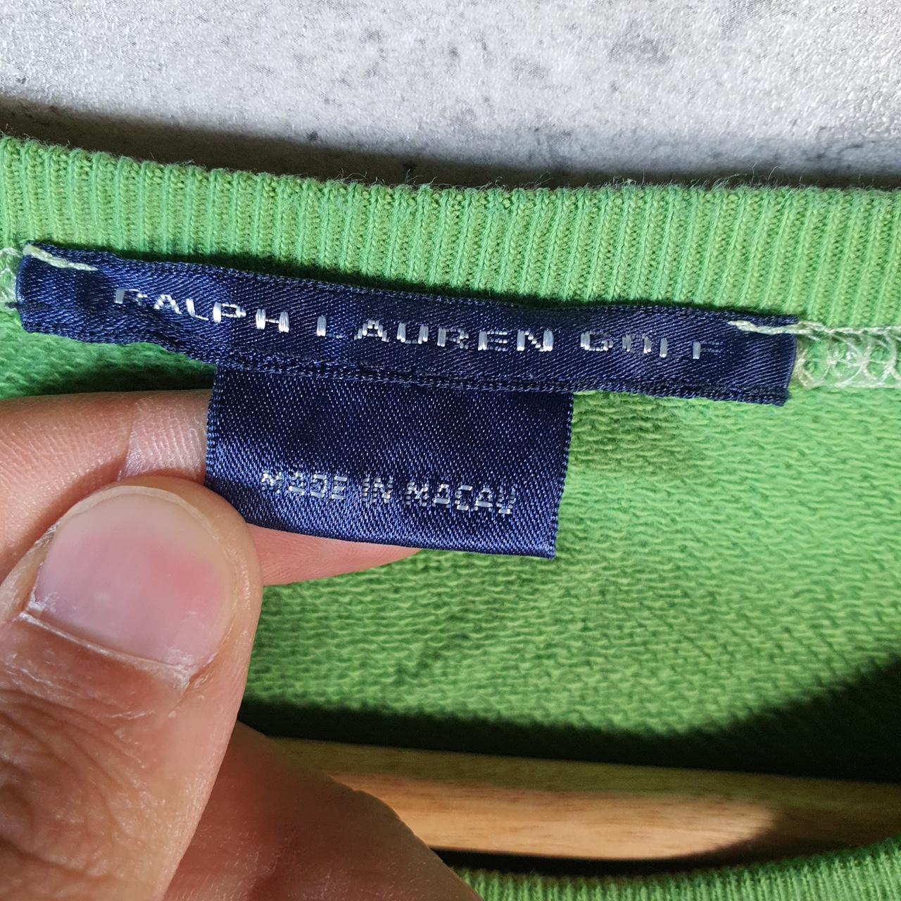 Vintage Ralph Lauren Polo Sweatshirt Womens Large Green Pullover Pony