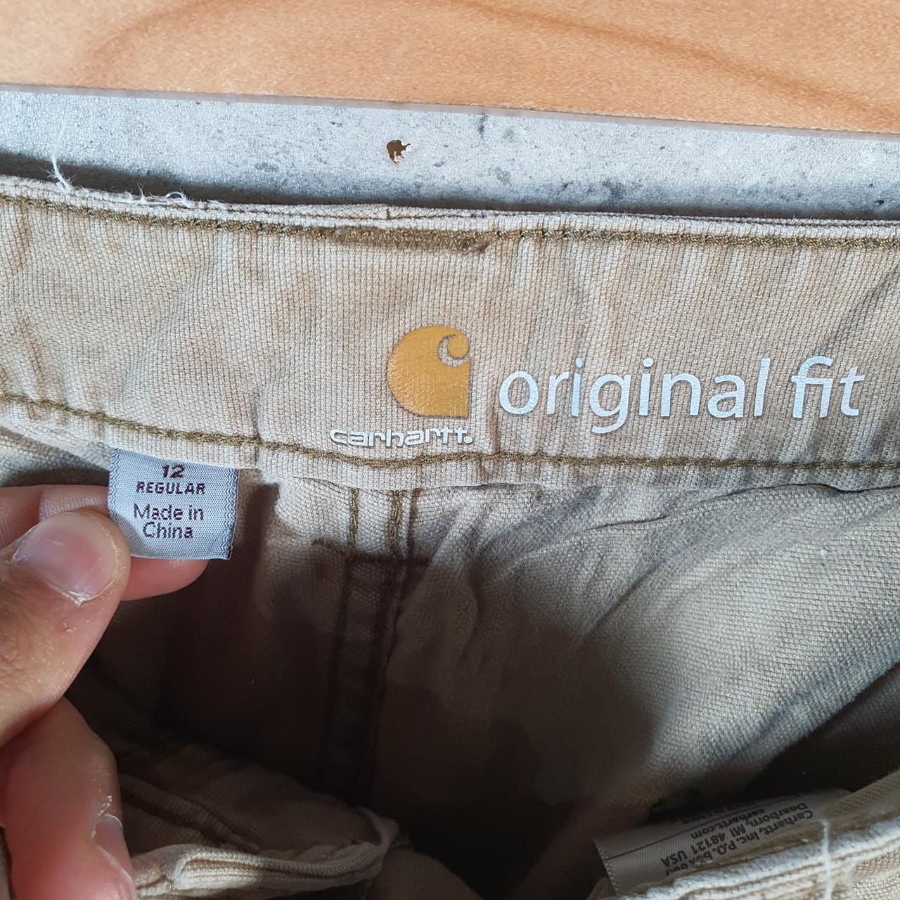 Vintage Carhartt Carpenter Trousers Womens W34 L30 Brown Original Fit Workwear