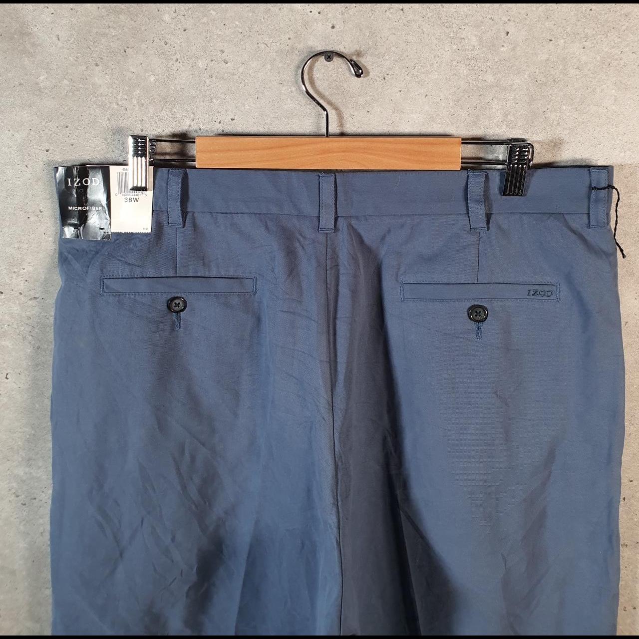 Vintage Izod Golf Chino Shorts Jorts Cargo Men’s W38 Blue Baggy Cotton A4319