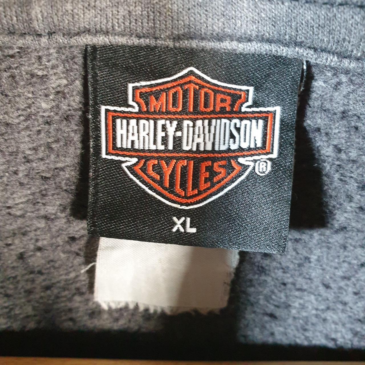 Vintage Harley Davidson 1/4 Zip Sweatshurt Pullover Mens XL Grey Embroidered Motorcycle USA