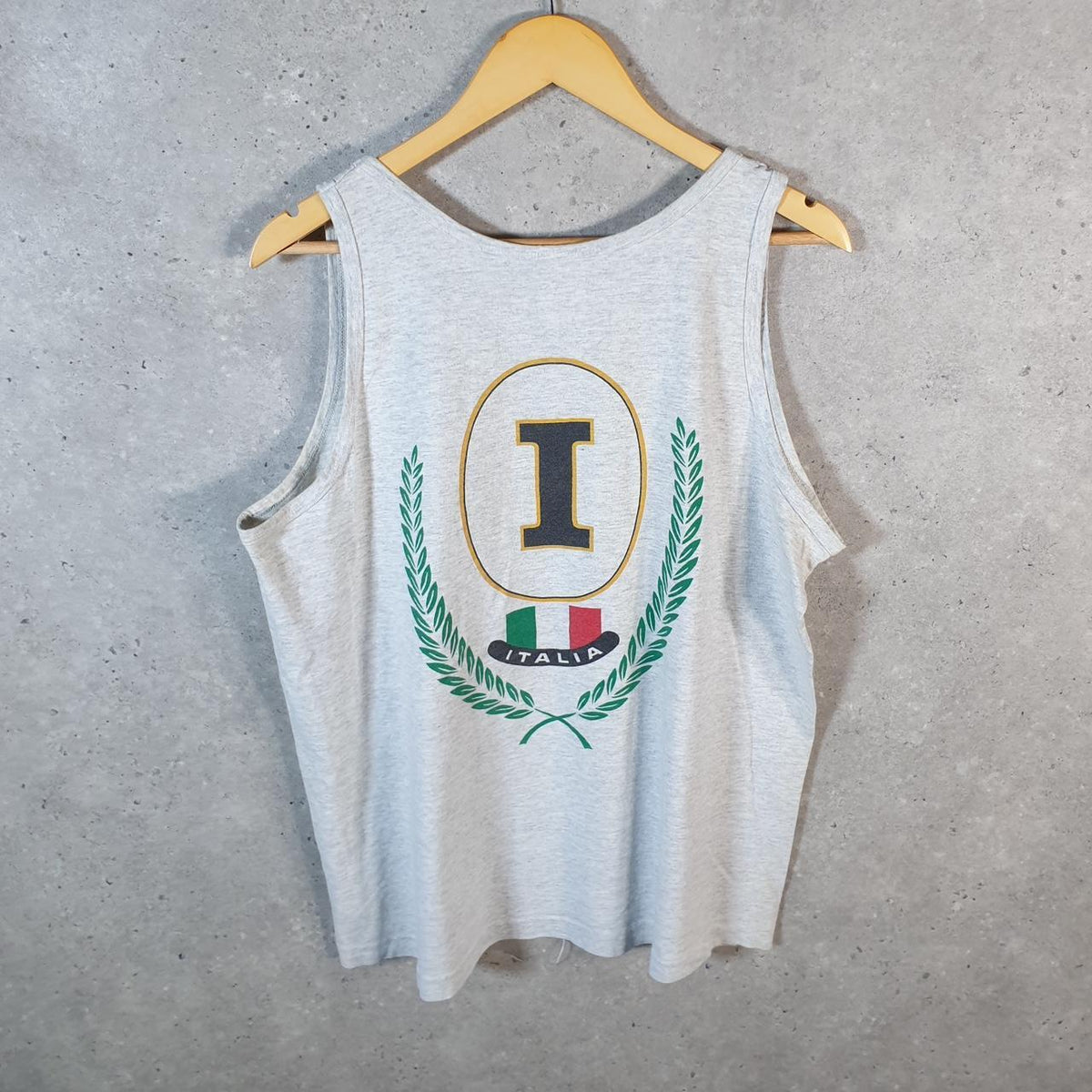 Vintage Tutto Posto Italy Italian 90s USA Single Stitch Vest Men’s Large Grey