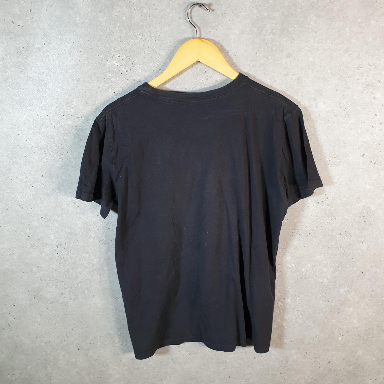 Vintage Adidas Spellout T Shirt Shirt Men’s XL Black Three Stripes Logo Athletic C9877