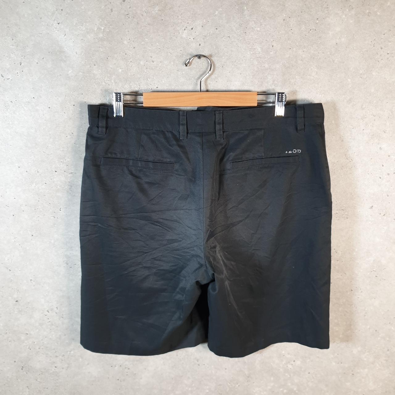 Vintage Izod Golf Chino Shorts Jorts Cargo Men’s W36 Black Baggy Cotton