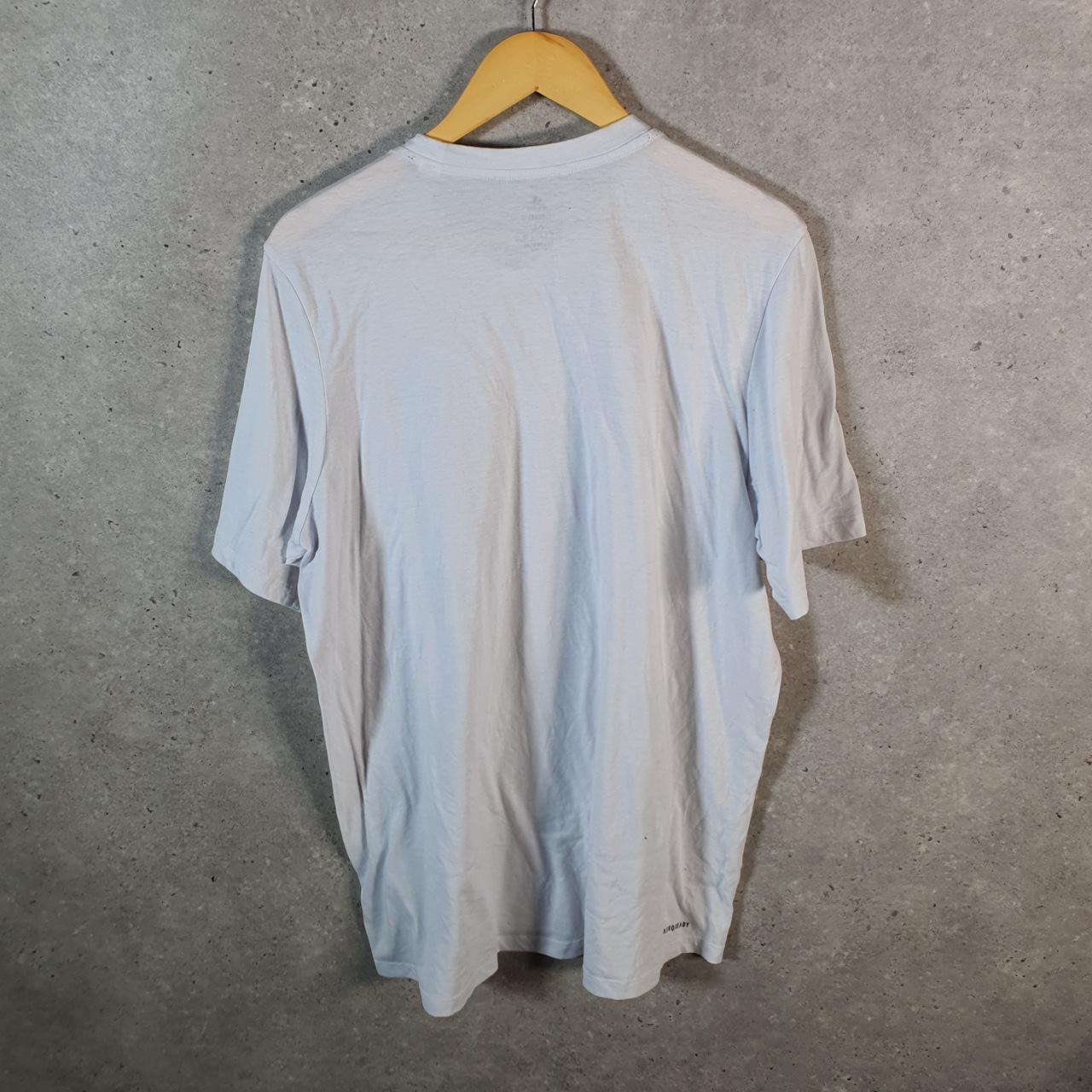 Vintage Adidas Primegreen AeroReady T Shirt Men’s XL White Three Stripes Logo Athletic