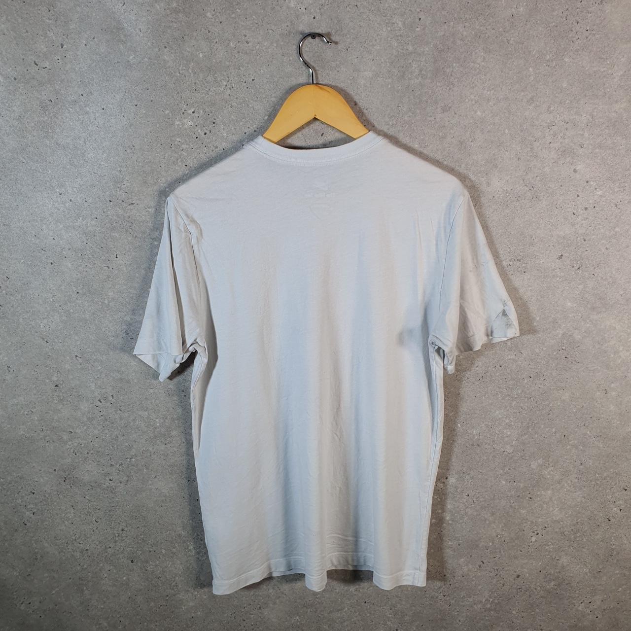 Vintage Nike Air Spellout T Shirt Shirt Men’s Medium White Swoosh Logo Athletic C9846