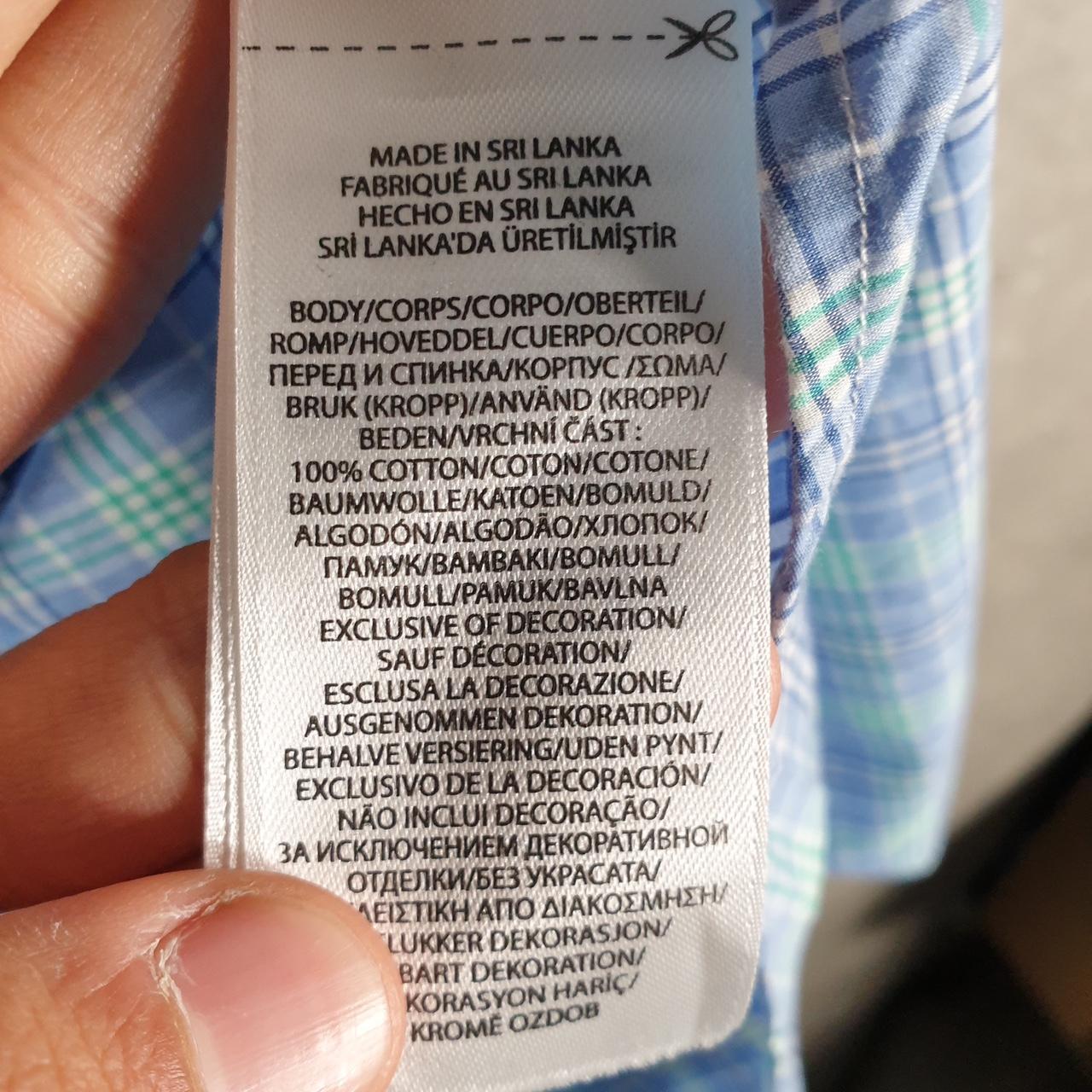 Vintage Ralph Lauren Button Down Shirt Men’s Large Blue Checkered Pony Casual C8086