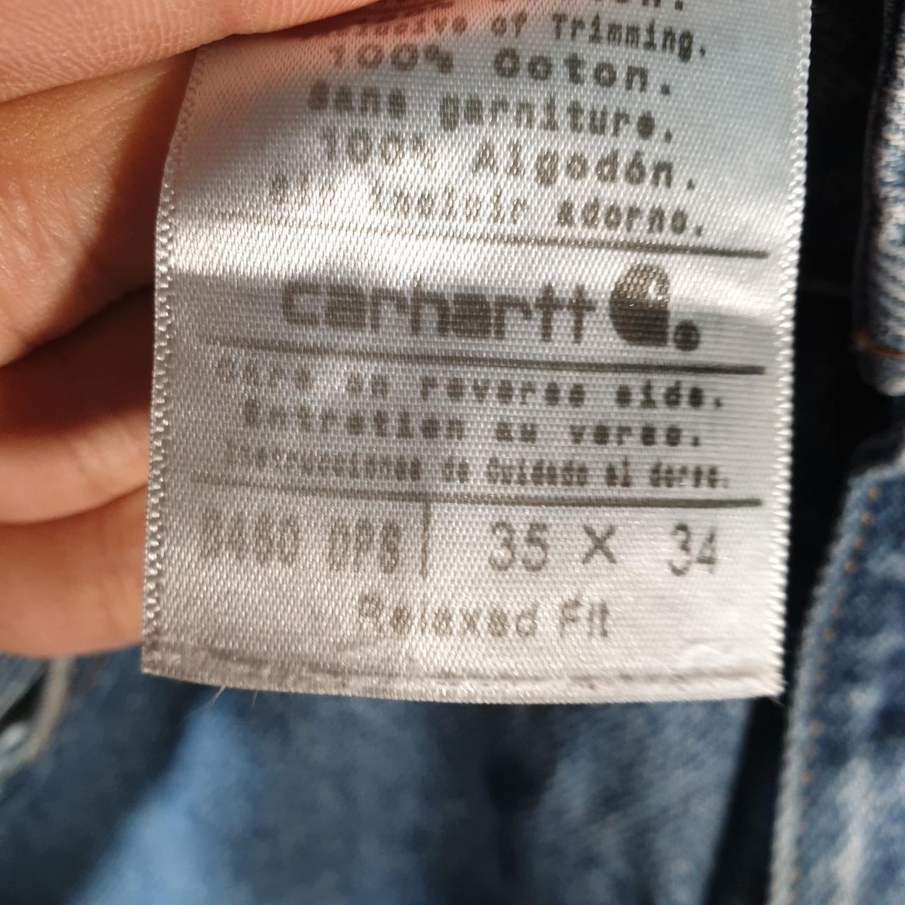 Vintage Carhartt Baggy Carpenter Shorts Jorts Cargo Men’s W35 Blue Relaxed Fit Workwear