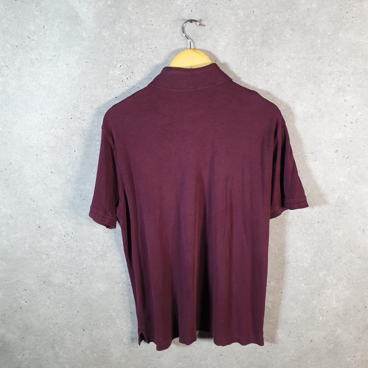 Vintage Tommy Hilfiger Polo Shirt Men’s Medium Burgundy Classic Fit Embroidered Logo