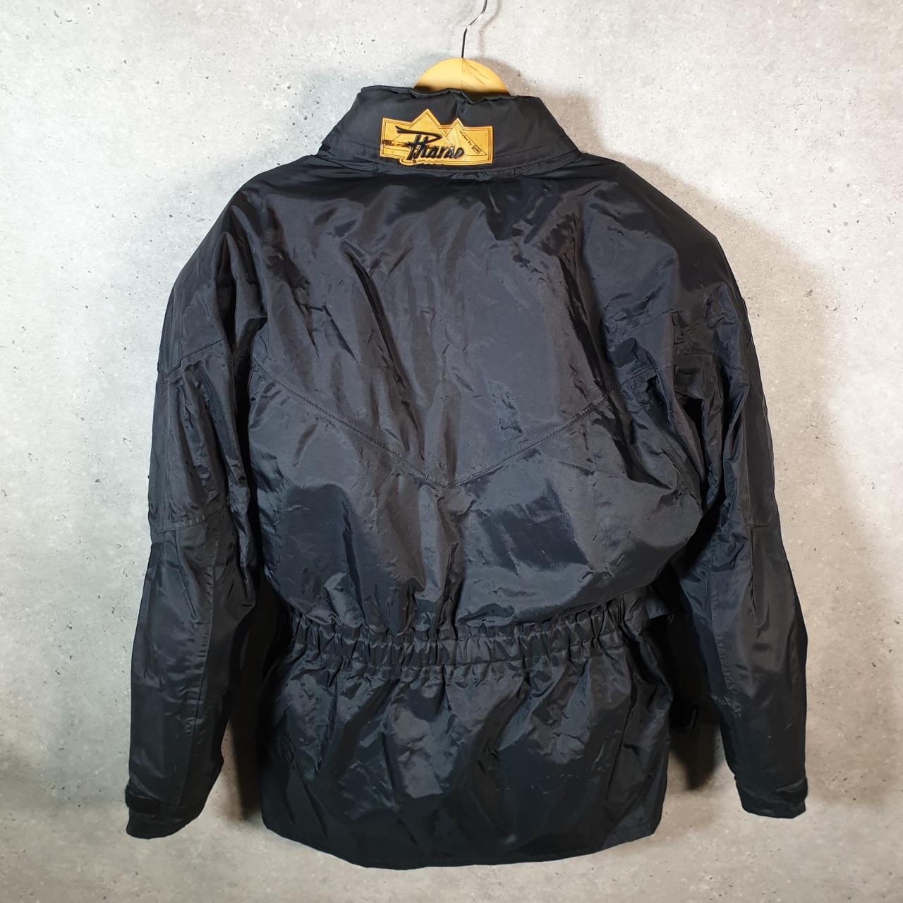 Vintage Pharao Motorcycle Jacket Mens Small Black Armoured Padded Shoulder Elbows