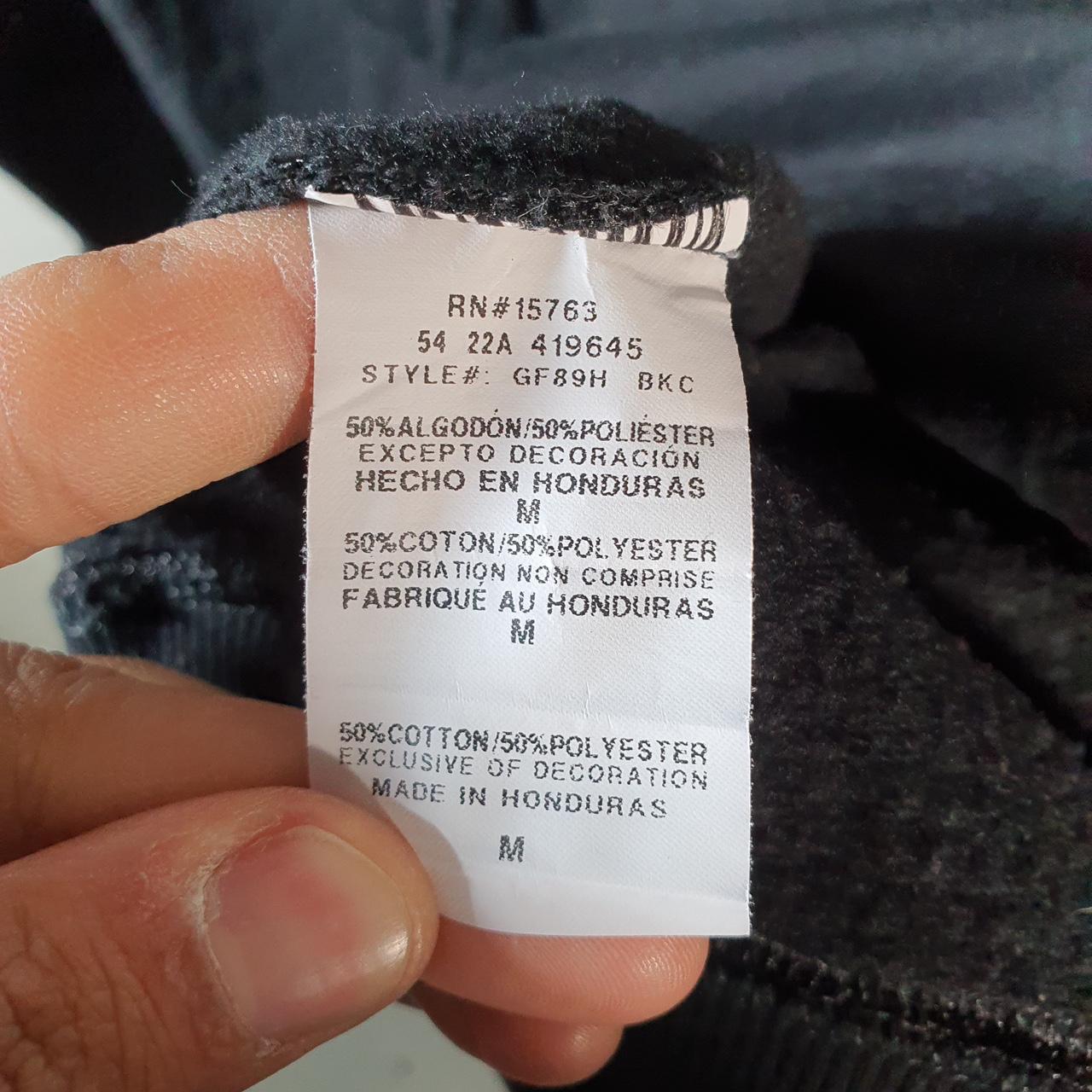 Vintage Champion Hoodie Men’s Medium Black USA Pullover Spellout Logo