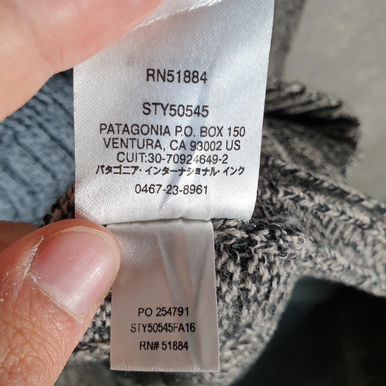 Vintage Patagonia Merino Cable Knit Cardigan Womens Small Grey Winter