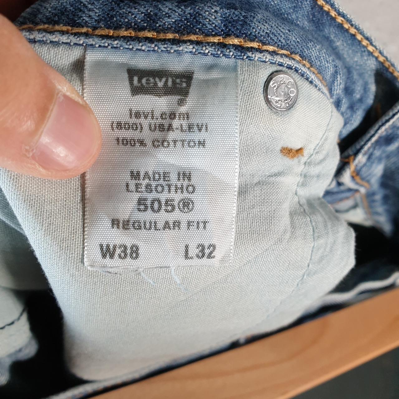 Vintage Levi’s 505 Baggy Shorts Jorts Cargo Mens W38 Blue Relaxed Denim