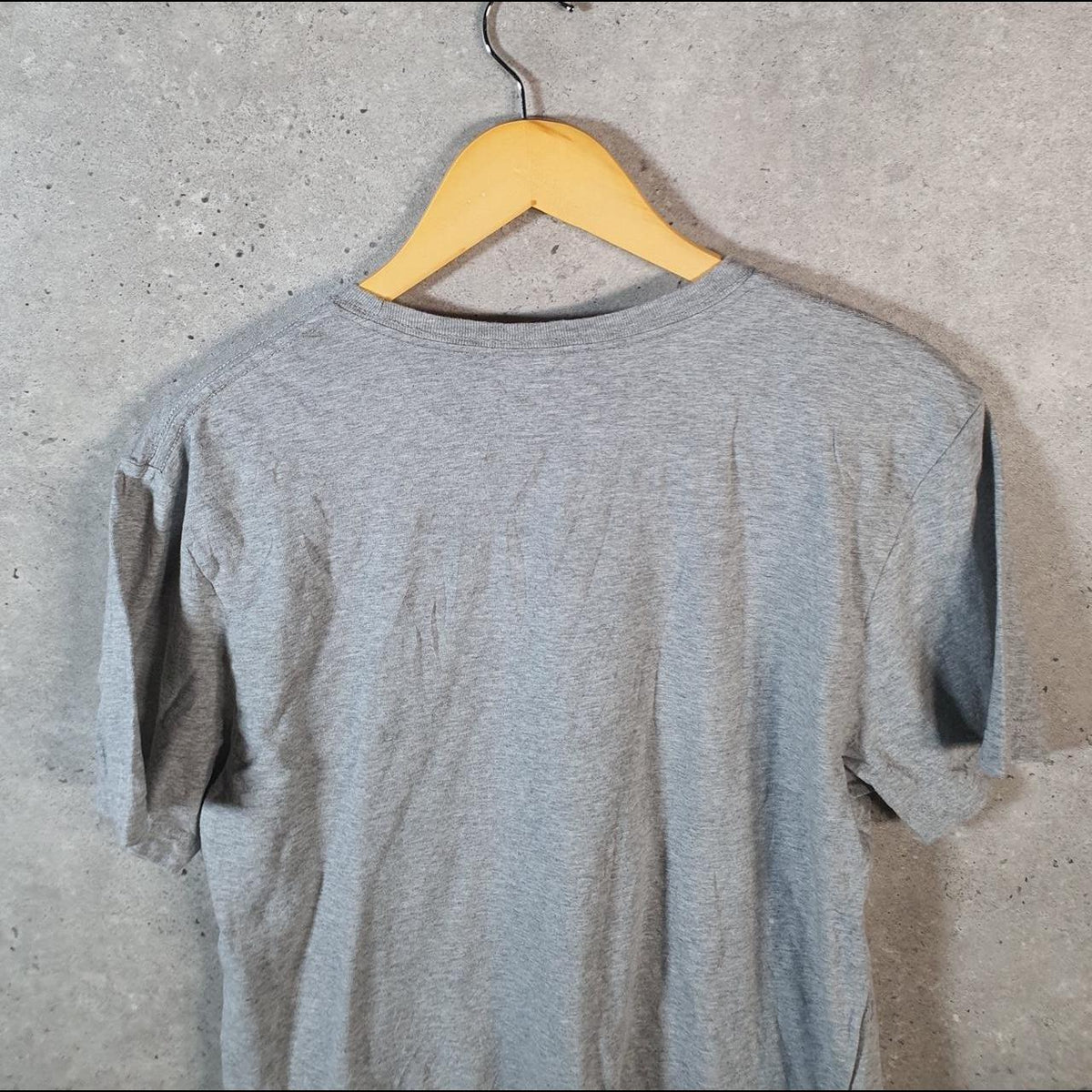 Vintage Ralph Lauren Polo T Shirt Men’s Medium Grey Embroidered Pony Classic Fit C9117