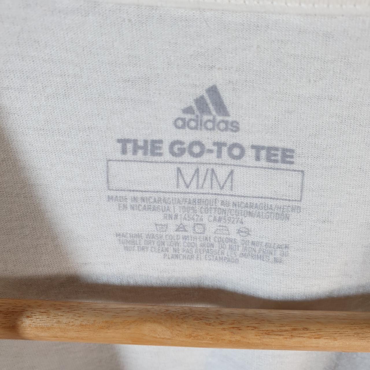 Vintage Adidas Go To Tee T Shirt Men’s Medium White Three Stripes Logo Athletic