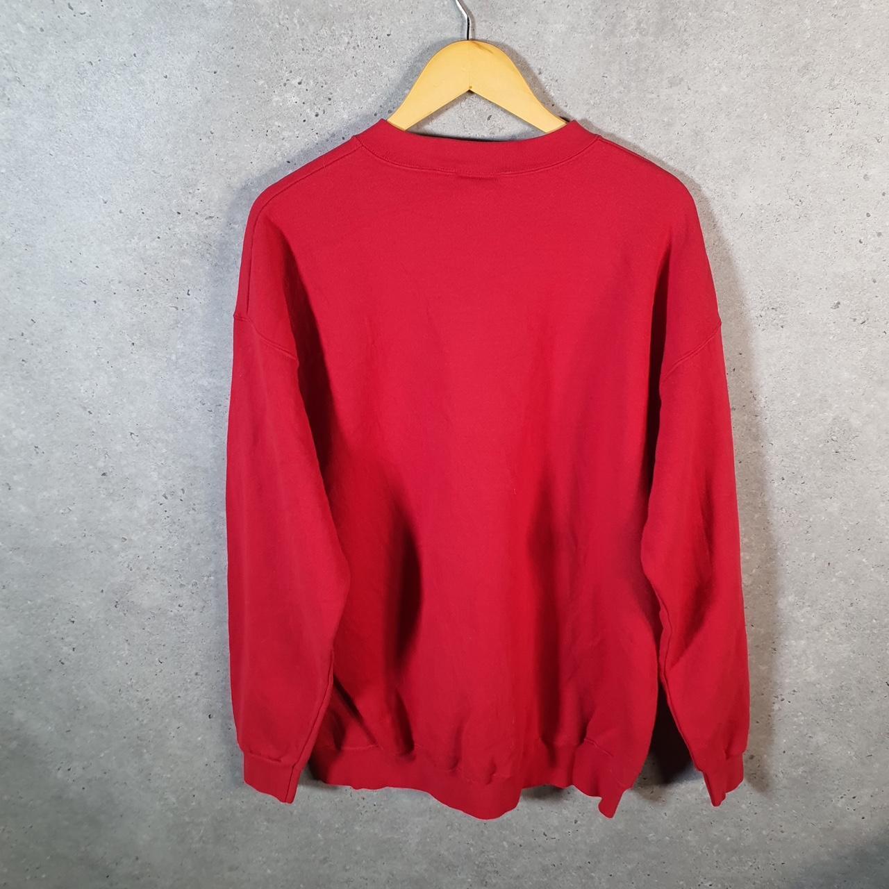 Vintage Lee Heavyweight Sweatshirt Men’s XL Red USA Jackpot Embroidered