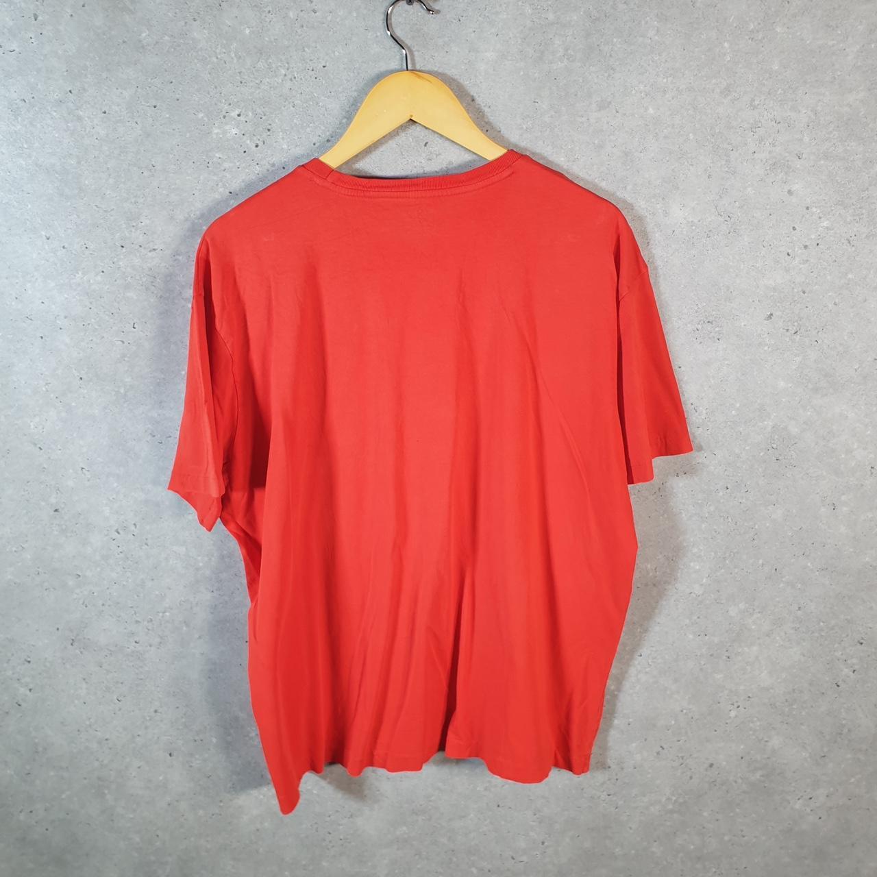 Vintage Ralph Lauren Polo T Shirt Men’s Large Orange Embroidered Custom Fit Pony C9044