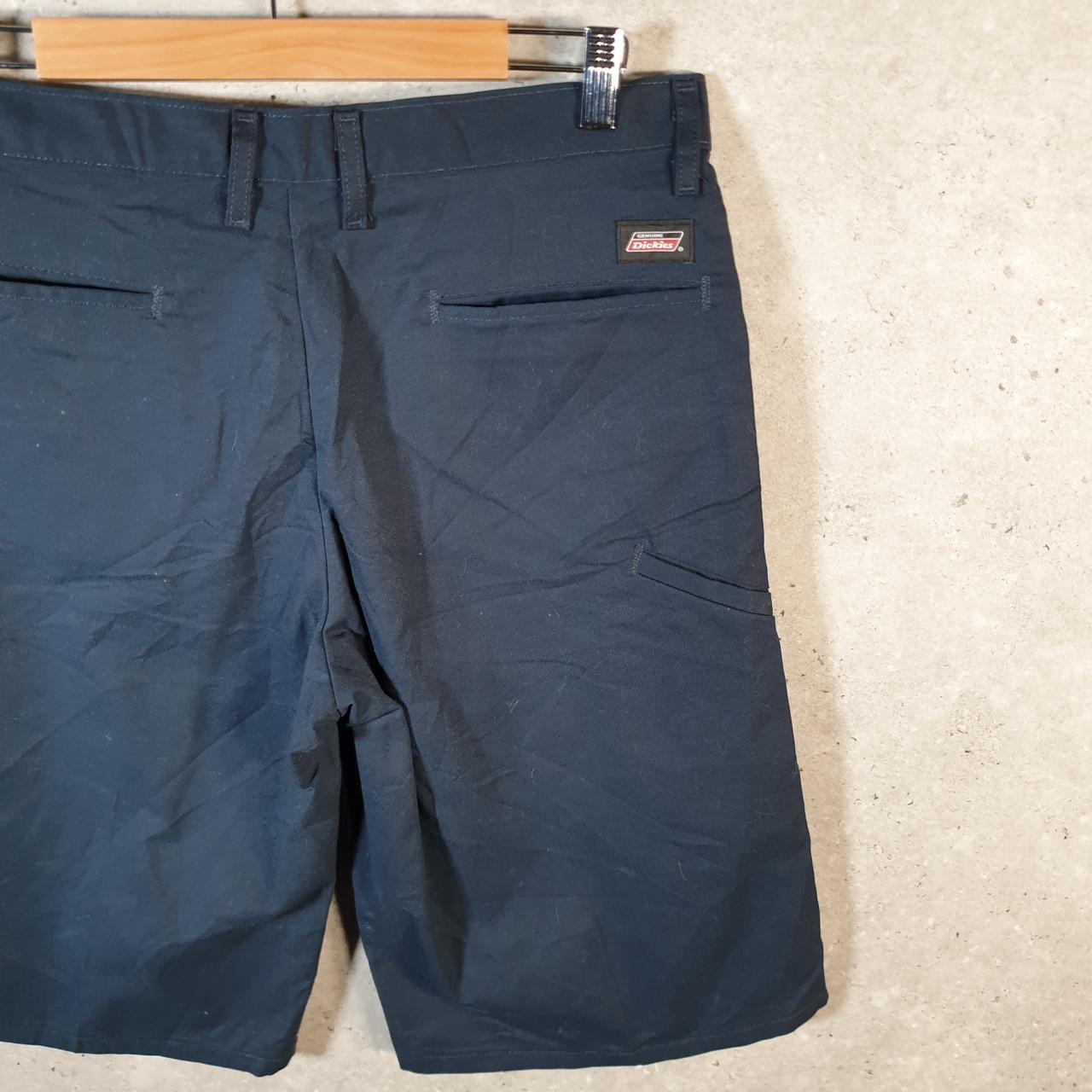 Vintage Dickies Baggy Chino Shorts Jorts Cargo Mens W32 Navy Blue Loose Fit