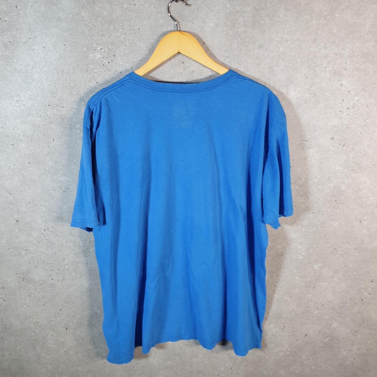 Vintage Adidas Go Tee T Shirt Shirt Men’s XL Blue Three Stripes Logo Athletic C9908