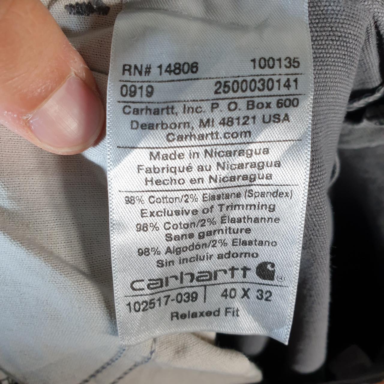 Vintage Carhartt Carpenter Trousers Mens W40 L32 Grey Relaxed Fit Workwear