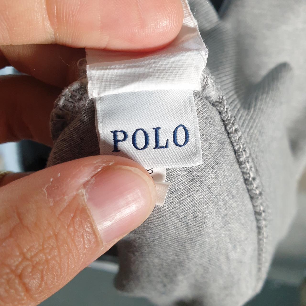 Vintage Ralph Lauren Polo Sweatshirt Men’s Large Grey Cotton Full Zip Pony