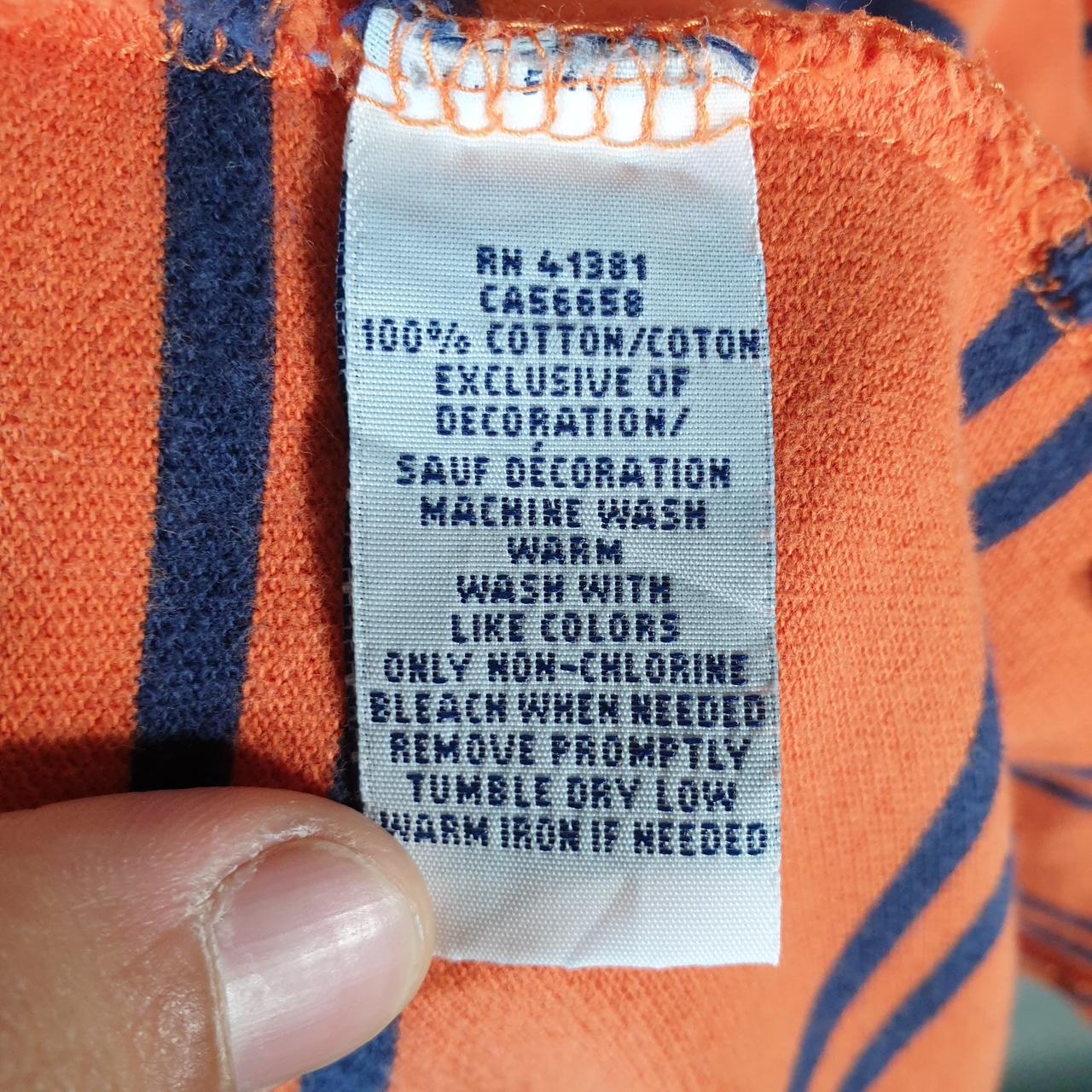 Vintage Ralph Lauren Polo Shirt Men’s 2XL Orange Striped Classic Fit Embroidered Pony