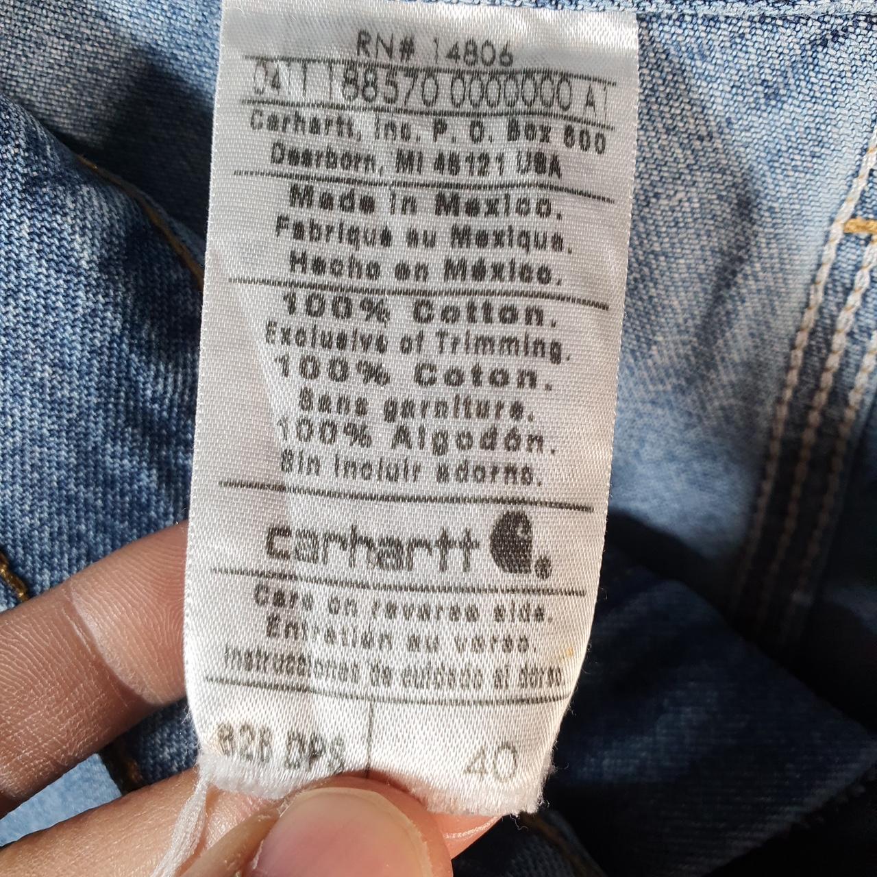 Vintage Carhartt Baggy Carpenter Shorts Jorts Cargo Men’s W40 Blue Relaxed Fit Workwear A4862