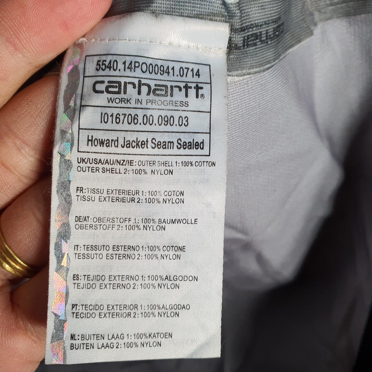 Vintage Carhartt Howard Jacket Seam Sealed Men’s Medium Marlin Jet Waterproof Big Fish Vintage