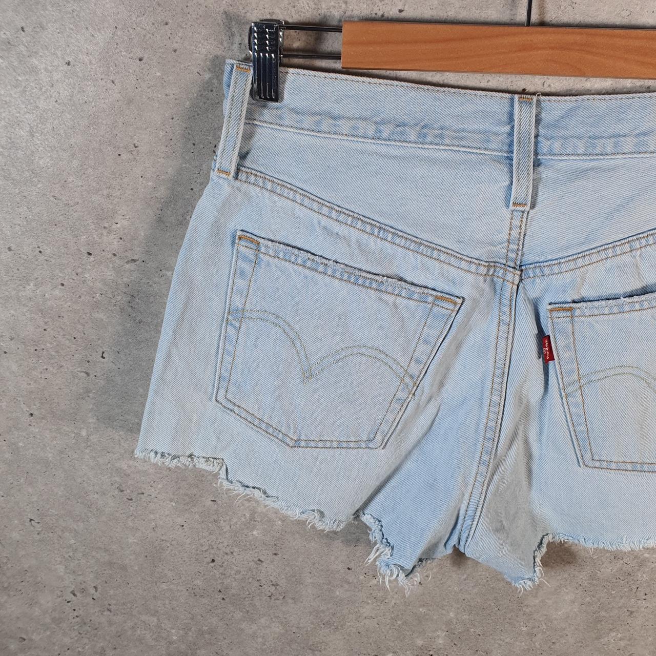 Vintage Levi’s 501 Cut Off Shorts Jorts Cargo Womens W28 Blue Relaxed Denim