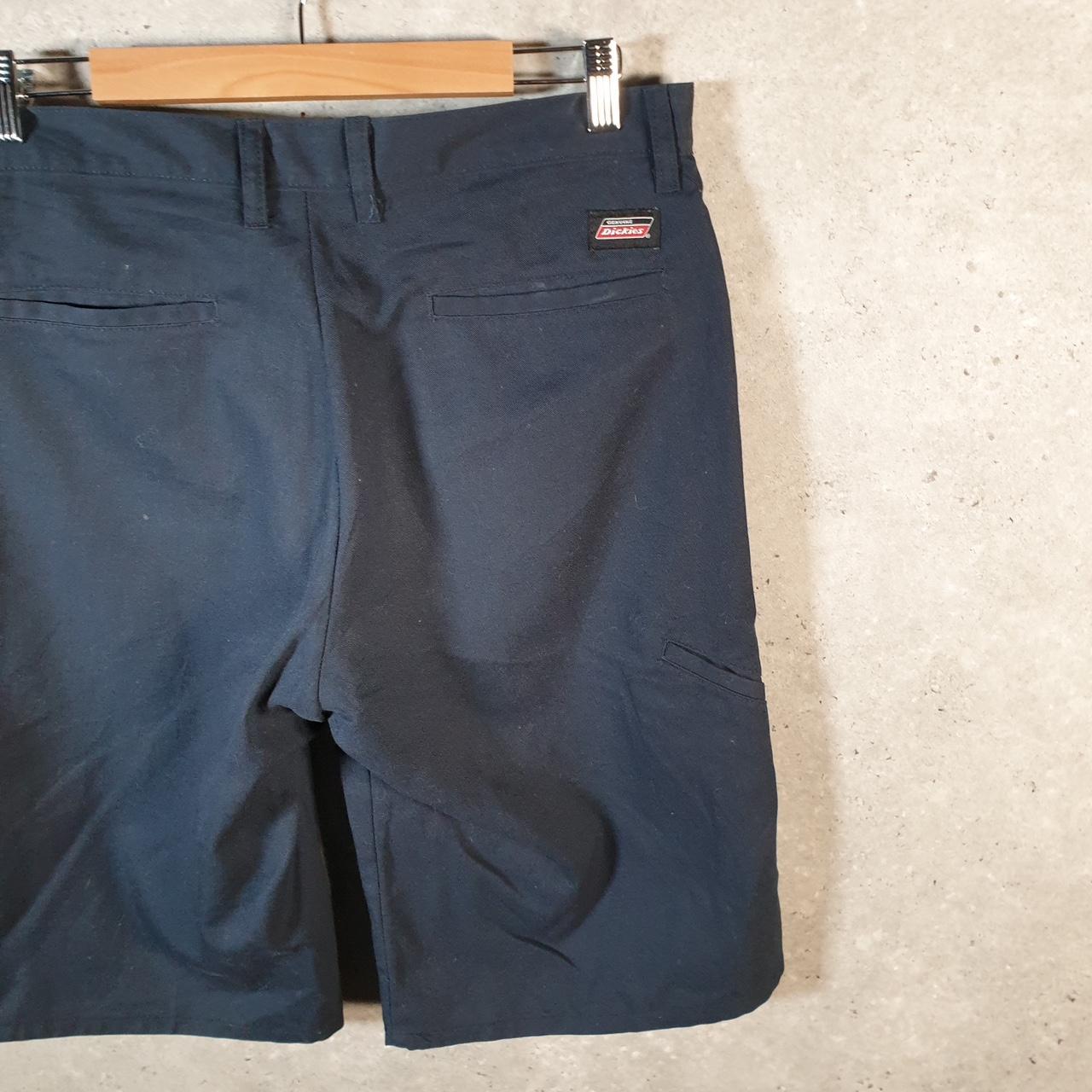 Vintage Dickies Baggy Chino Shorts Jorts Cargo Mens W34 Navy Blue Loose Fit