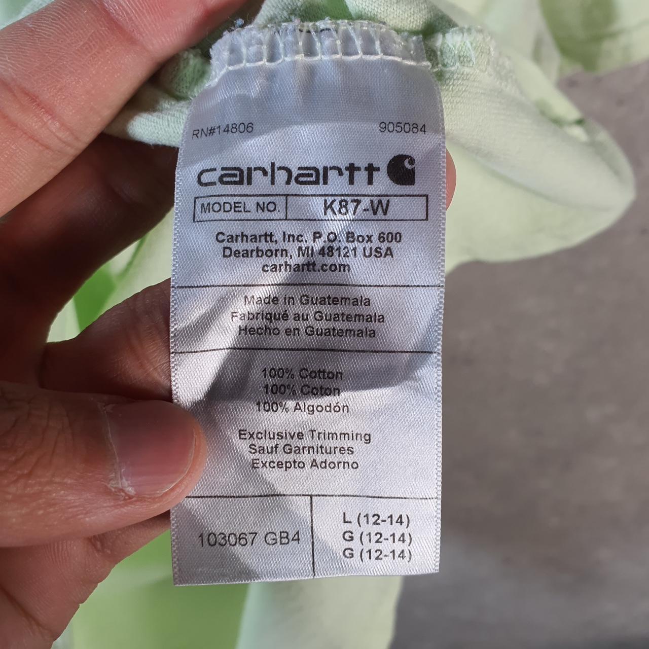 Vintage Carhartt Pocket T Shirt Womens Large Green Workwear Chore Utility Loose Fit