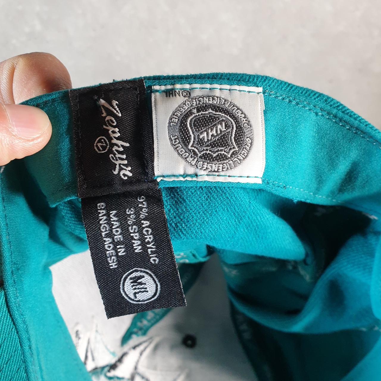 Vintage NHL San Jose Sharks Medium Cap Men’s USA Spellout Athletic C8535