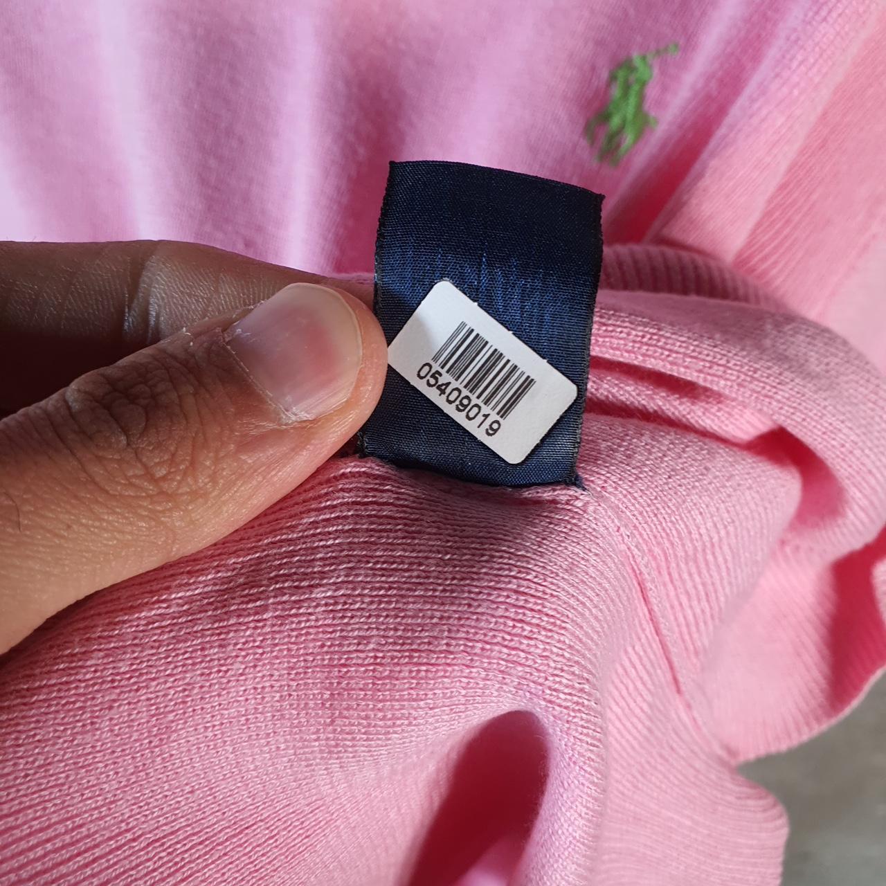 Vintage Ralph Lauren Polo V Neck Sweatshirt Men’s XL Pink Cotton Pullover Pony