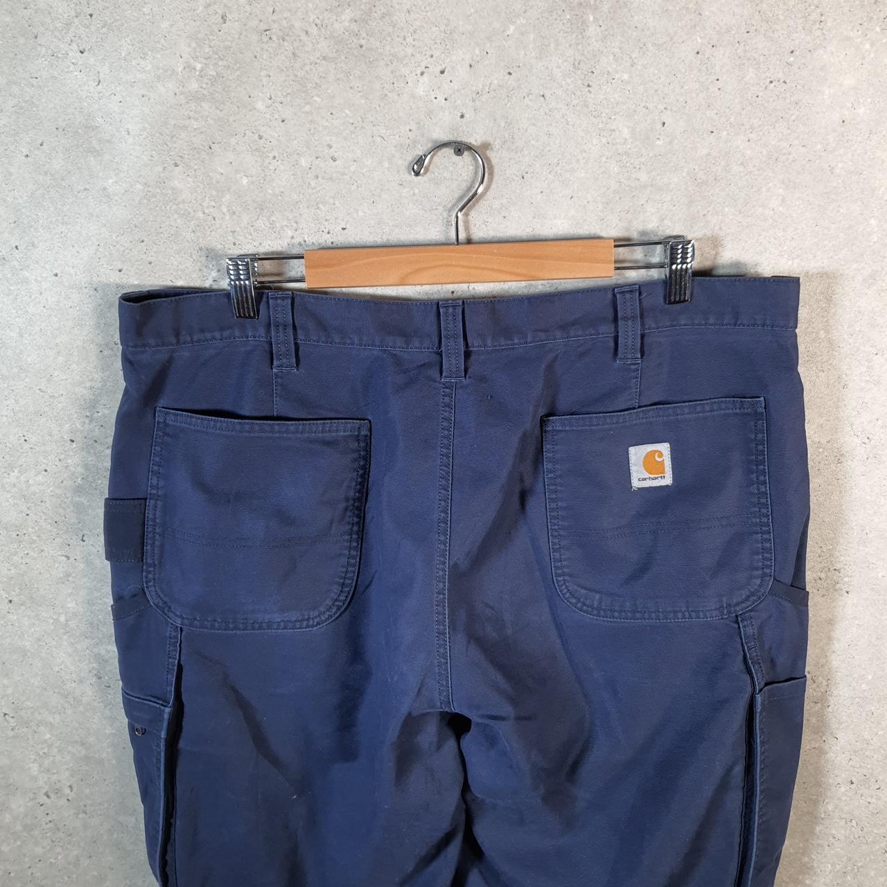 Vintage Carhartt Carpenter Trousers Mens W40 L28 Navy Blue Dungaree Fit Workwear USA