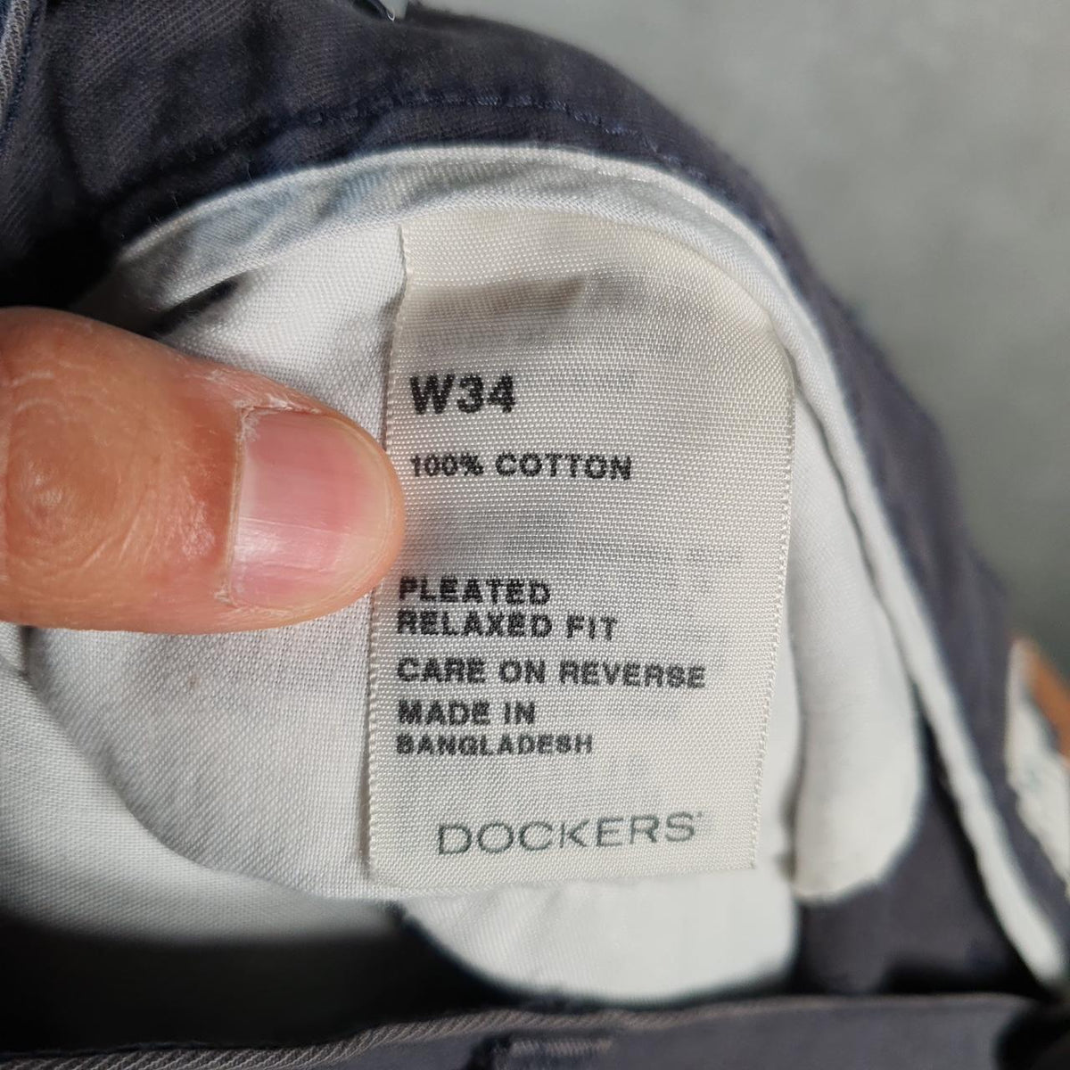 Vintage Dockers Chino Shorts Jorts Cargo Men’s W34 Grey Baggy Cotton A4442