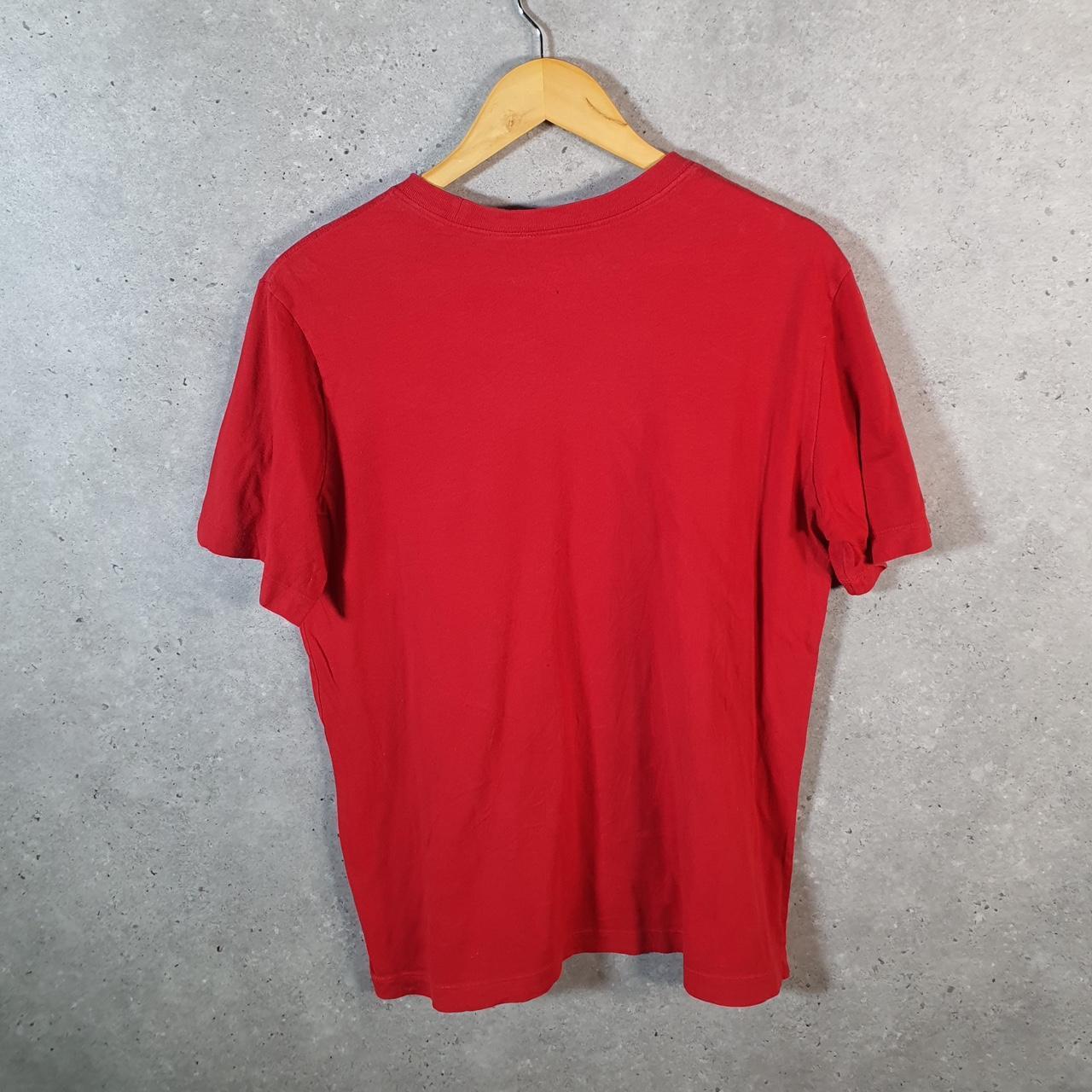 Vintage Nike Club T Shirt Men’s Medium Red Embroidered Swoosh Logo Athletic Big Fish Vintage