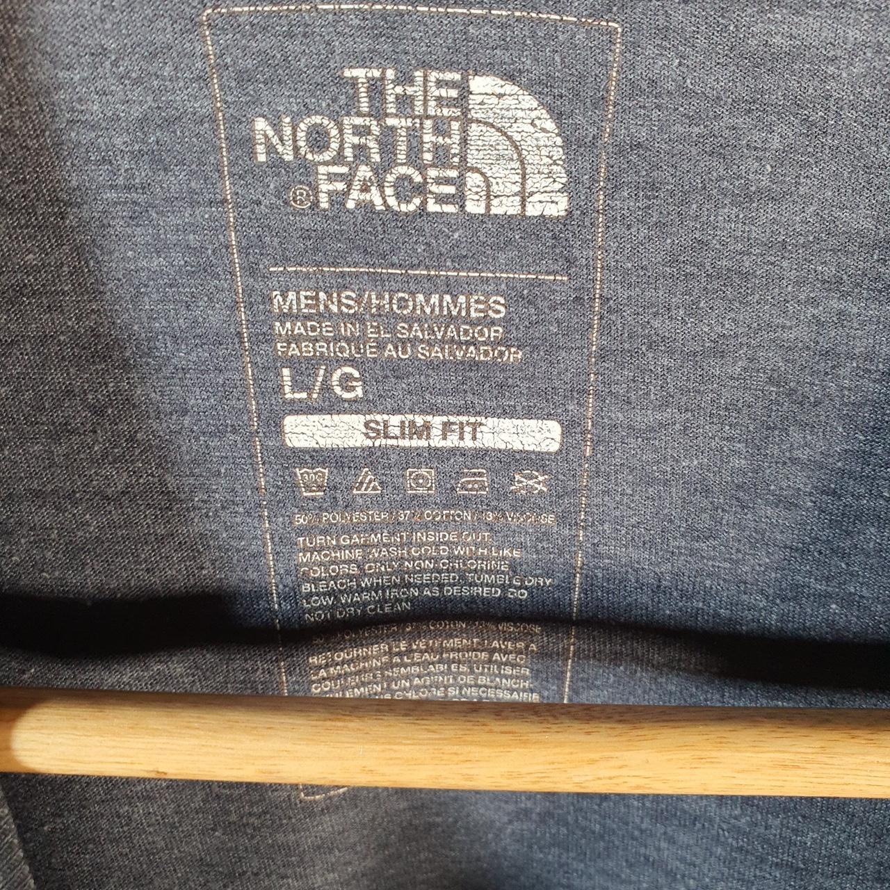 Vintage The North Face TNF Spellout T Shirt Shirt Men’s Large Grey Logo Athletic C9862