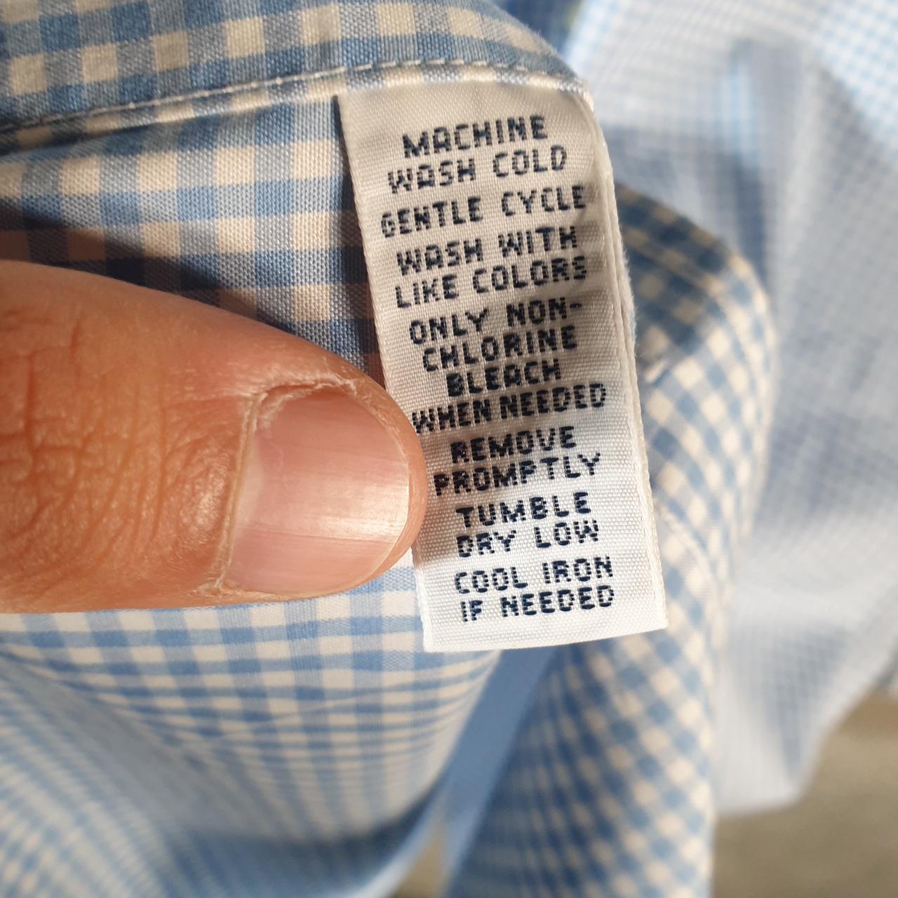 Vintage Ralph Lauren Button Down Shirt Men’s Large Blue Classic Fit Checkered Pony