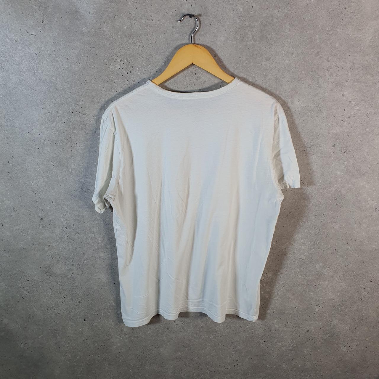 Vintage Calvin Klein Blank T Shirt Men’s Medium White Slim Fit Spellout Logo