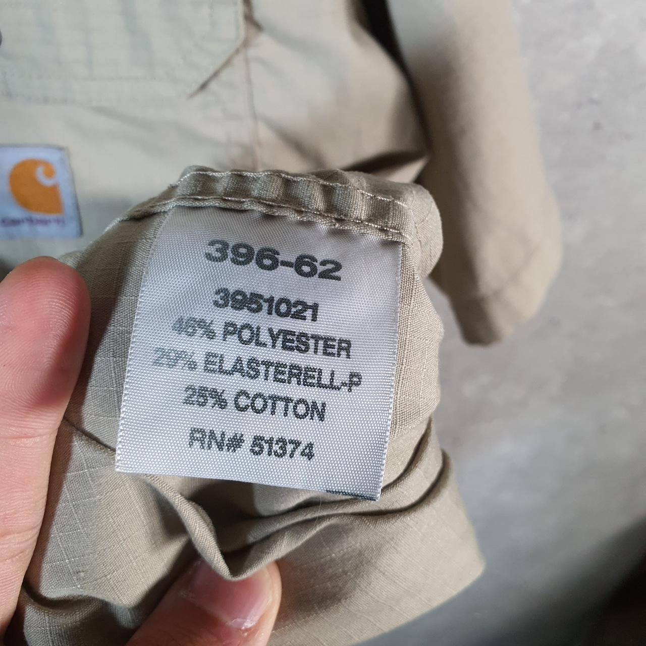 Vintage Carhartt Shirt Button Down Mens XL Brown Short Sleeve Chore Utility Relaxed - Big Fish Vintage