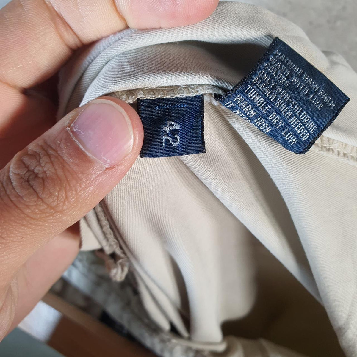 Vintage Ralph Lauren Polo Shorts Jorts Chino Cargo Men’s W42 Brown Baggy Cotton