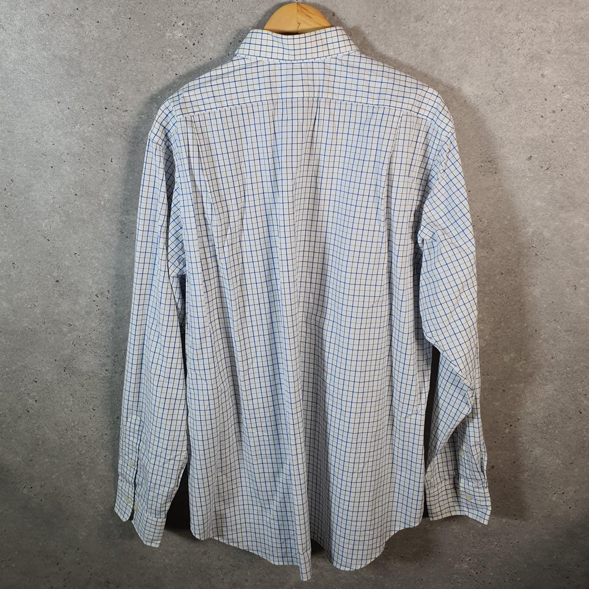 Vintage Ralph Lauren Button Down Shirt Men’s XL White Checkered Regent Classic Fit Cotton Big Fish Vintage