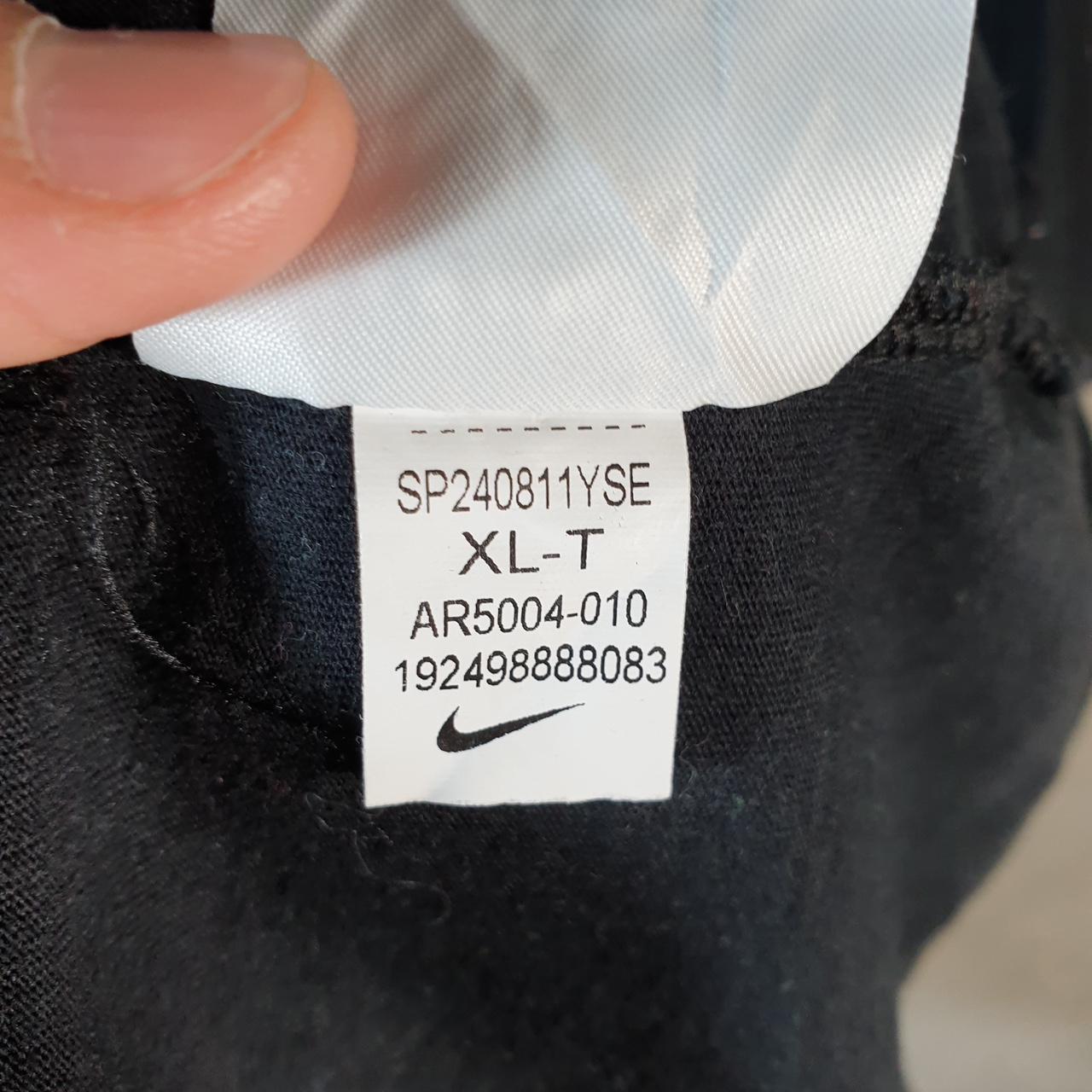 Vintage Nike T Shirt Men’s XL Black Printed Single Swoosh Logo Athletic C8255