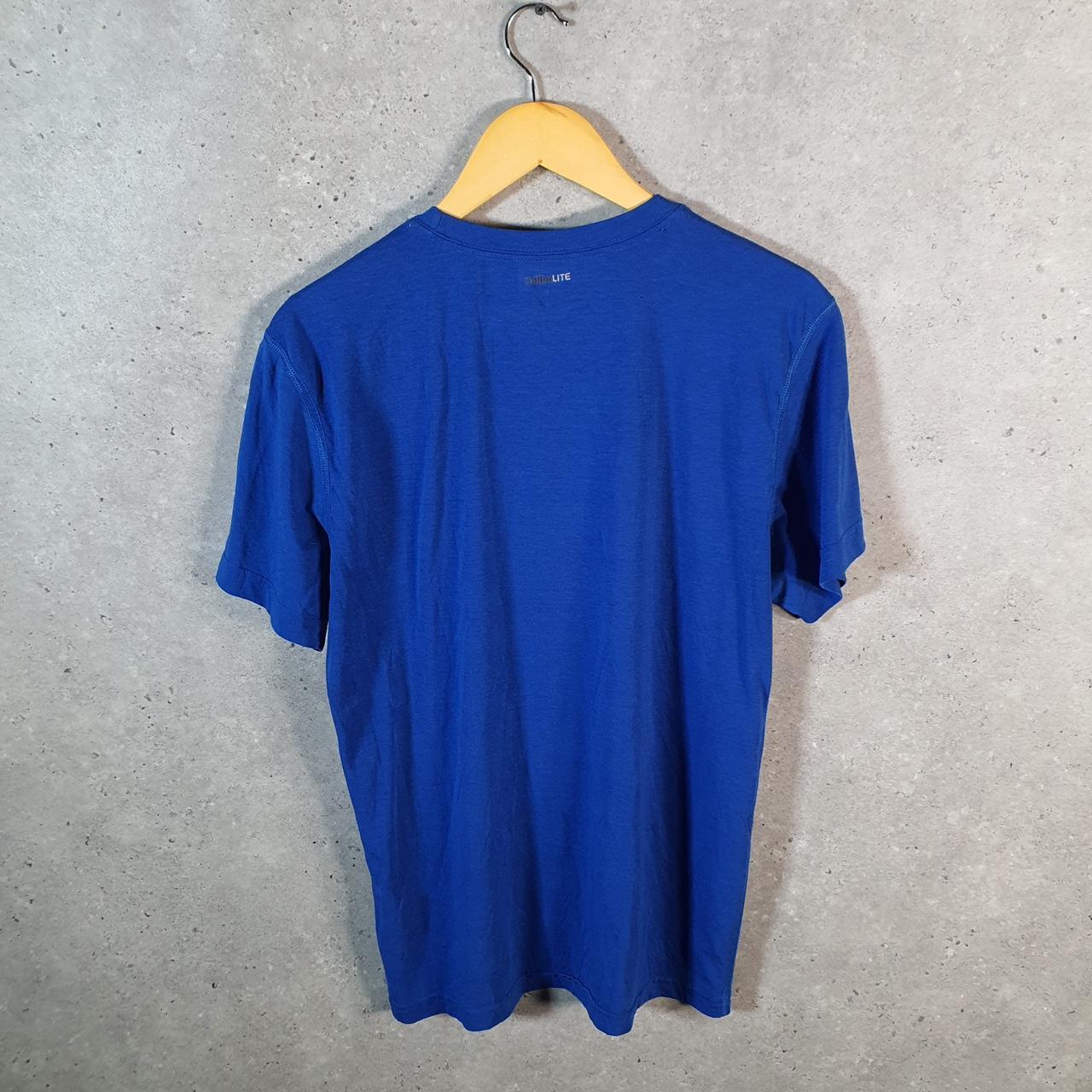 Vintage Adidas ClimaLite T Shirt Men’s Large Blue Three Stripes Logo Athletic