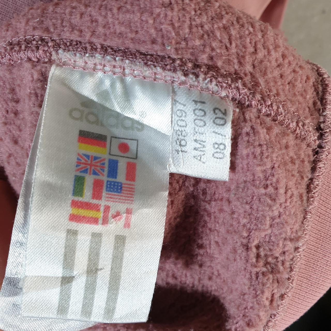 Vintage Adidas 90s Embroidered Sweatshirt Womens UK14 Pink Y2K Pullover Casual