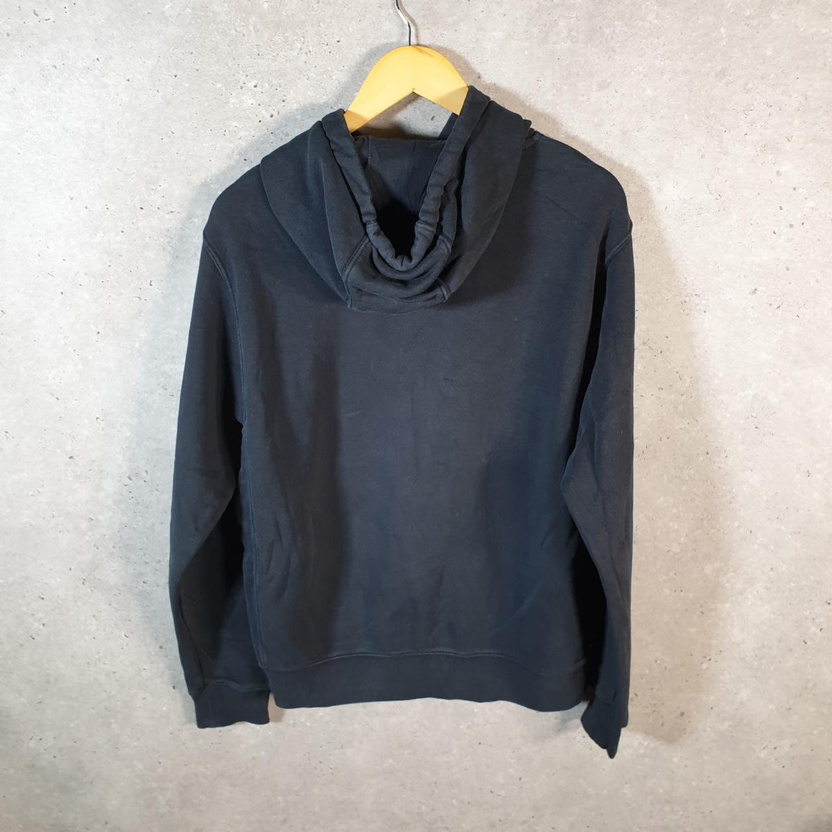 Vintage Nike Club Embroidered Hoodie Men’s Medium Black Swoosh Y2K Pullover